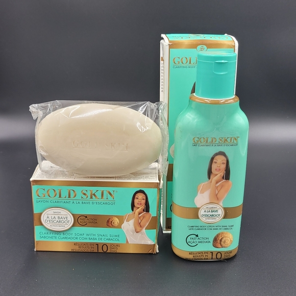 Skincare Gold Skin Clarifying Body Lotion With Soap Snail Slime Rapid